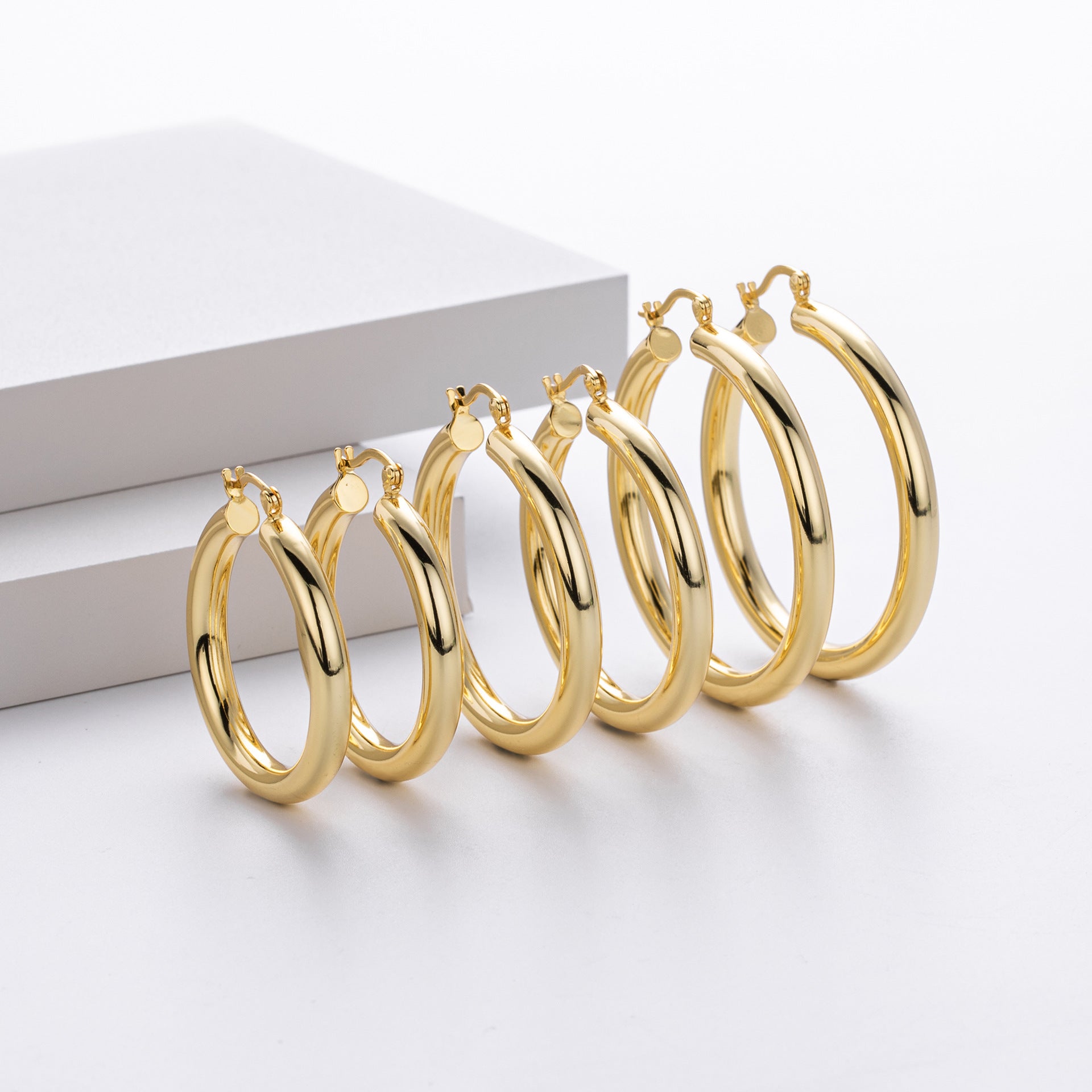 925 Sterling Silver Statement Oversized Hollow Hoop Earrings 60400026
