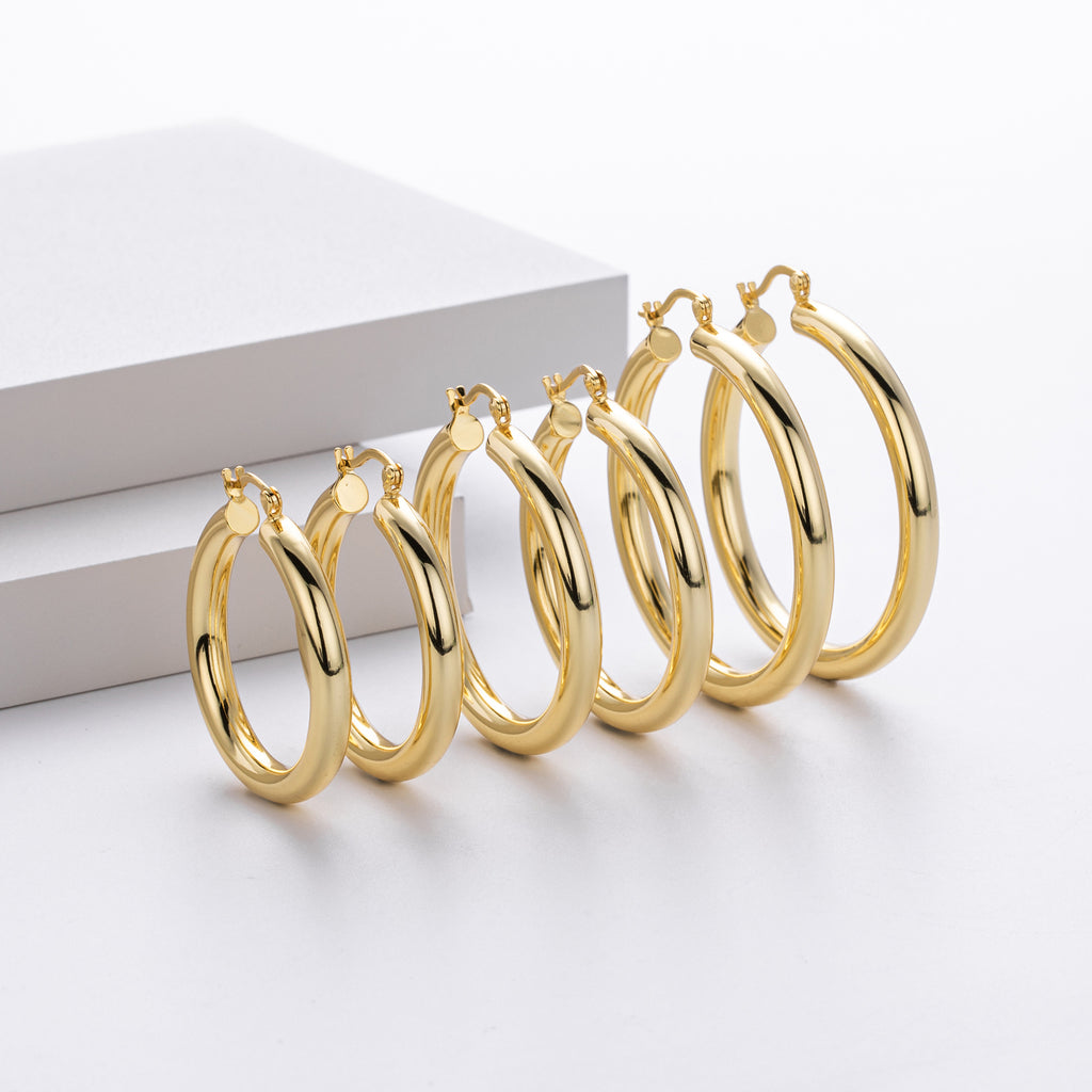 925 Sterling Silver Statement Oversized Hollow Hoop Earrings 60400026