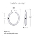 925 Sterling Silver Statement Oversized Hollow Hoop Earrings 60400026
