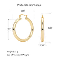 18K Yellow Gold Plated-40mm