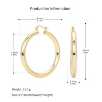 18K Yellow Gold Plated-45mm