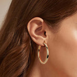 925 Sterling Silver Statement Oversized Hollow Hoop Earrings 60400026