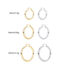 925 Sterling Silver Statement Oversized Hollow Hoop Earrings 60400026