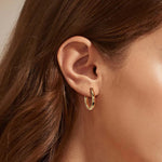925 Sterling Silver Twisted Hollow Tube Hoop Earrings 60400033
