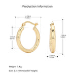 925 Sterling Silver Twisted Hollow Tube Hoop Earrings 60400033