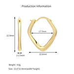 925 Sterling Silver Twisted Geometric Hoop Earrings 60400037