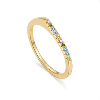 18K Yellow Gold Plated-Colorful
