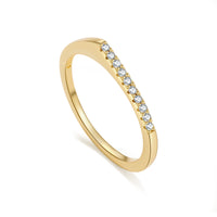 18K Yellow Gold Plated-White