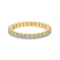 925 Sterling Silver Scalloped Round CZ Eternity Band 70100589