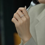 925 Sterling Silver Scalloped Round CZ Eternity Band 70100589
