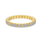925 Sterling Silver Scalloped Round CZ Eternity Band 70100589