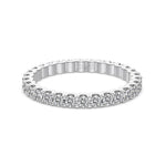 925 Sterling Silver Scalloped Round CZ Eternity Band 70100589
