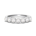 925 Sterling Silver Vintage Style Pearl Band Ring 70100591