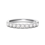 925 Sterling Silver Milgrain Pearl Band Ring 70100592