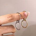 925 Sterling Silver Interlocking Loop Double Band CZ Ring 70100593