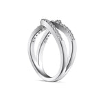 925 Sterling Silver Geometric CZ Criss Cross Ring 70100594