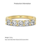 925 Sterling Silver Five Stone CZ Anniversary Band 70100598