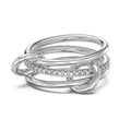 925 Sterling Silver Interlocking Triple Band CZ Ring 70100599