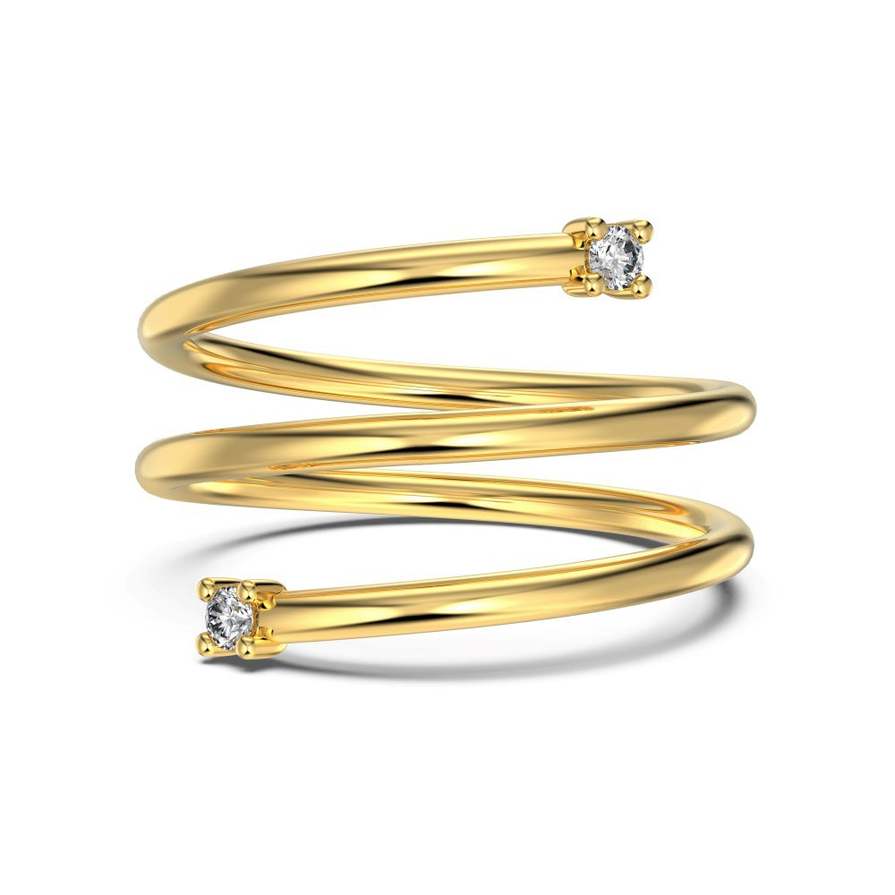 925 Sterling Silver Triple Wrap CZ Ring 70100600