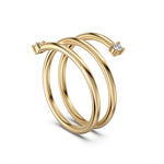 925 Sterling Silver Triple Wrap CZ Ring 70100600