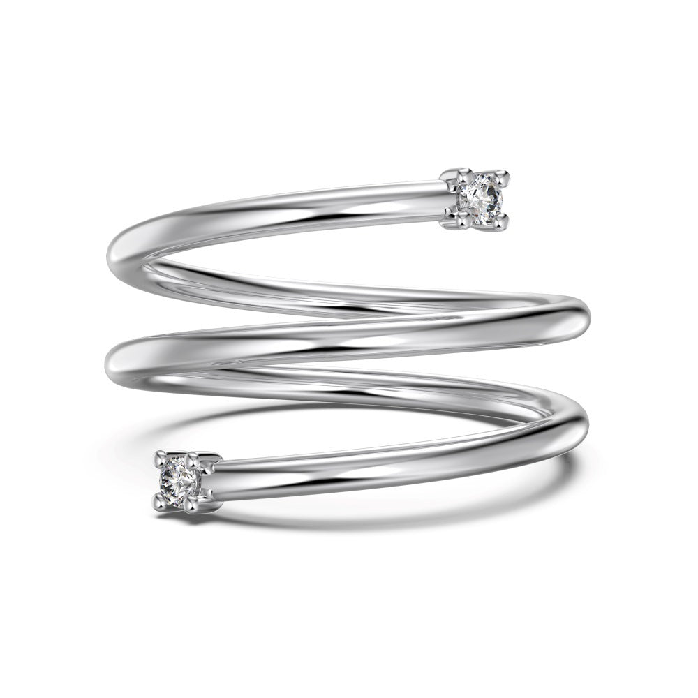 925 Sterling Silver Triple Wrap CZ Ring 70100600