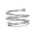 925 Sterling Silver Triple Wrap CZ Ring 70100600