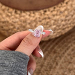 925 Sterling Silver Crushed Ice Cushion Cut CZ Pave Ring 70200381