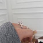925 Sterling Silver Crushed Ice Cushion Cut CZ Pave Ring 70200381