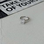 925 Sterling Silver Emerald Cut CZ Solitaire Ring 70200389