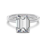 925 Sterling Silver Emerald Cut CZ Solitaire Ring 70200389