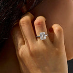 925 Sterling Silver Emerald Cut CZ Solitaire Ring 70200389