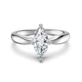 925 Sterling Silver Marquise Cut CZ Solitaire Ring 70200394