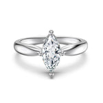 925 Sterling Silver Marquise Cut CZ Solitaire Ring 70200394