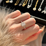 925 Sterling Silver Crushed Ice CZ Marquise Halo Ring 70200396