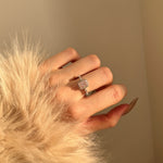925 Sterling Silver Crushed Ice CZ Marquise Halo Ring 70200396