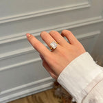 925 Sterling Silver 3ct Emerald Cut CZ Solitaire Ring 70200398