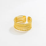 925 Sterling Silver Vintage Wide Multi-Layer Braided Open Ring 70400295