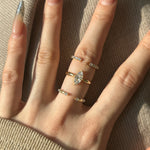 925 Sterling Silver Minimalist CZ Open Cuff Stacking Ring 70400302