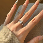 925 Sterling Silver CZ Cuff Stacking Ring70400303
