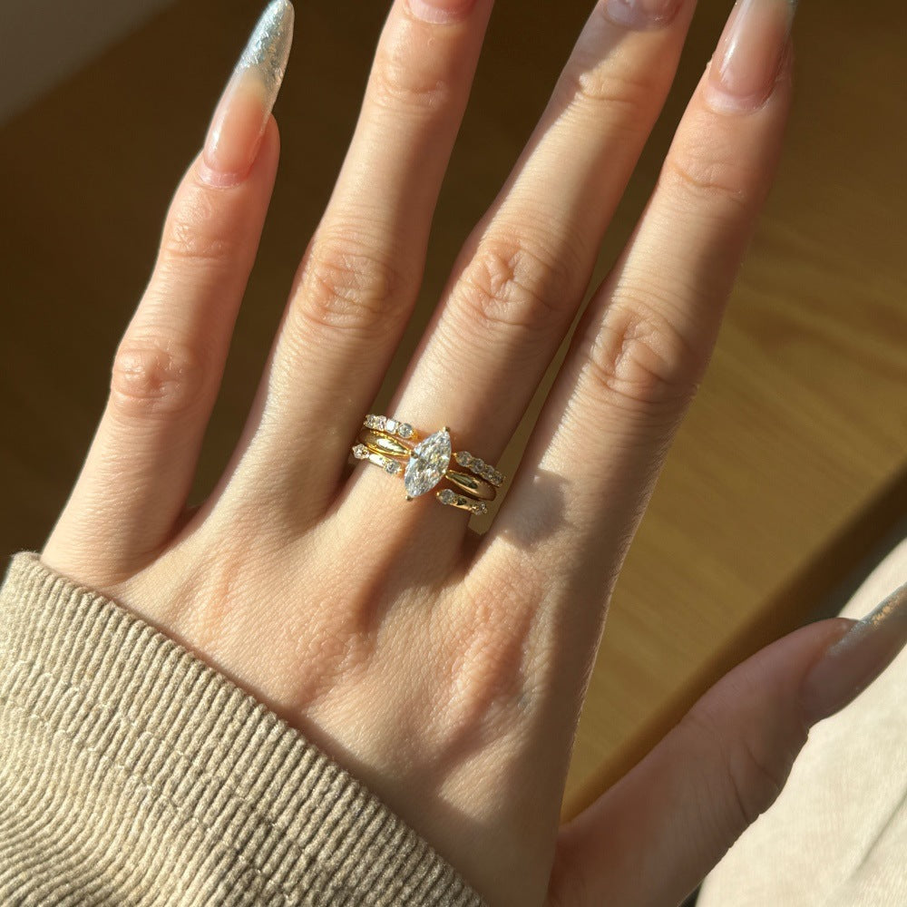 925 Sterling Silver CZ Cuff Stacking Ring70400303