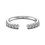 925 Sterling Silver CZ Cuff Stacking Ring70400303