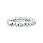 925 Sterling Silver Diamond-Cut Beaded Stacking Ring 70600004
