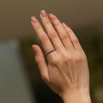 925 Sterling Silver Diamond-Cut Beaded Stacking Ring 70600004
