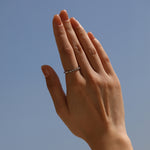 925 Sterling Silver Diamond-Cut Beaded Stacking Ring 70600004