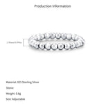 925 Sterling Silver Diamond-Cut Beaded Stacking Ring 70600004