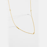 925 Sterling Silver Sideways Initial Letter CZ Station Necklace 80100076