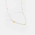 925 Sterling Silver Sideways Initial Letter CZ Station Necklace 80100076
