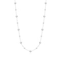 925 Sterling Silver 60cm/90cm Long Pearl Station Necklace 80100095