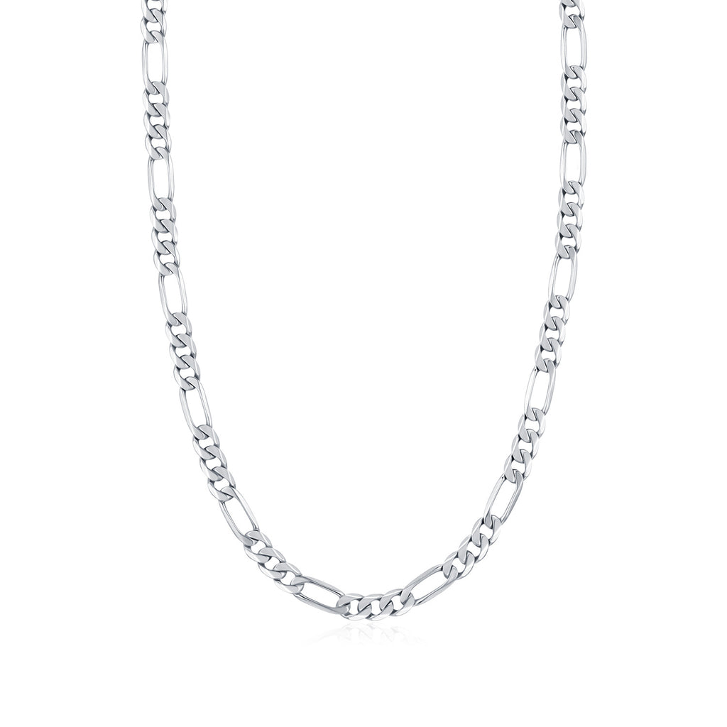 925 Sterling Silver Classic Figaro Link Chain Necklace 80100096