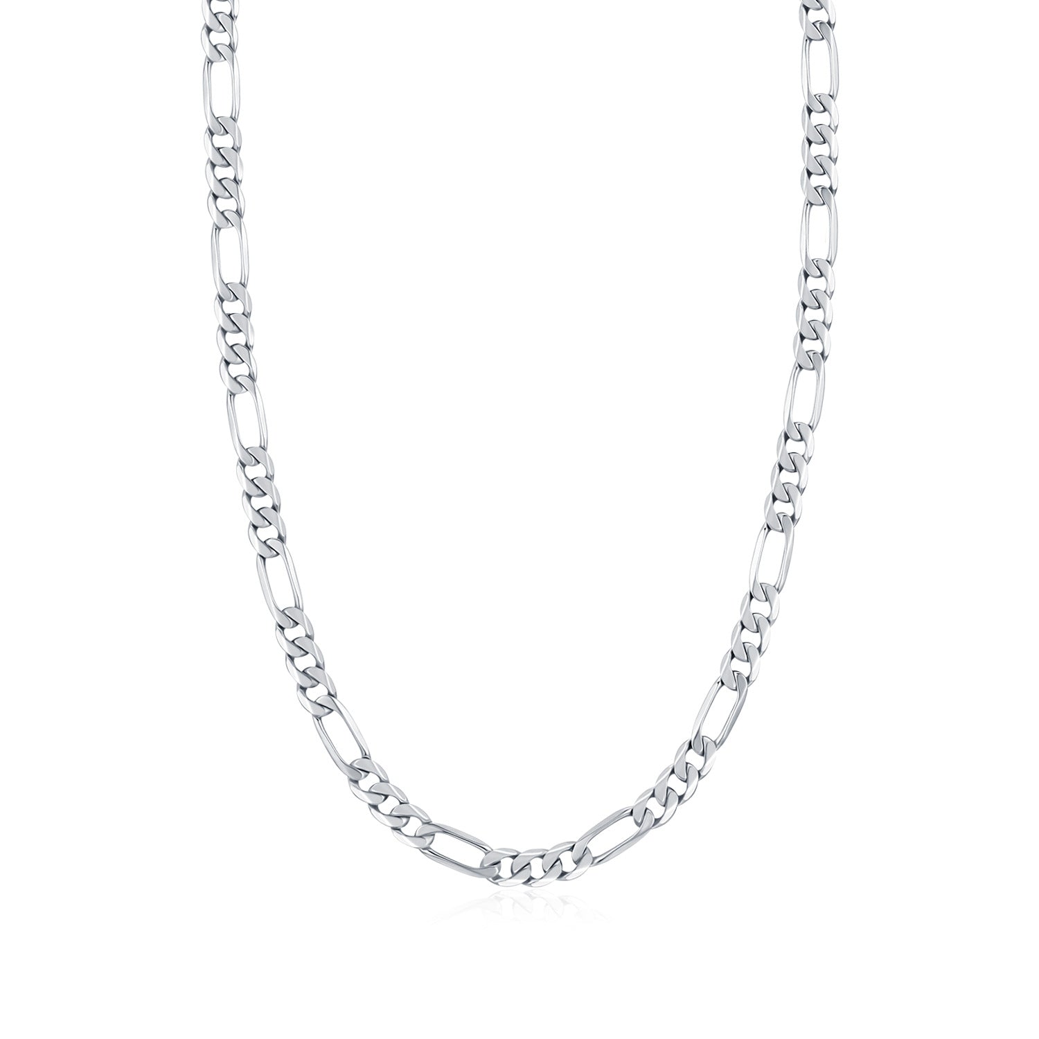 925 Sterling Silver Classic Figaro Link Chain Necklace 80100096